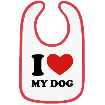 Discover I Love My Dog Bibs