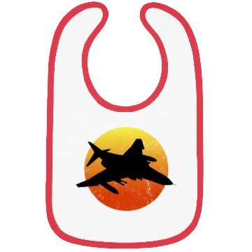 Discover F-4 Phantom Silhouette Retro Sunset Military Jetf4 Bibs