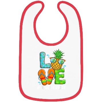 Discover Summer Love Teacher life Love Pineapple Bibs