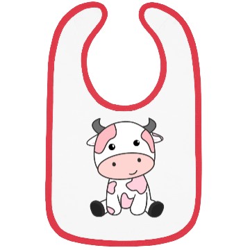 Discover Strawberry Cow Cute Pink Strawberry Cow Kawaii Bibs
