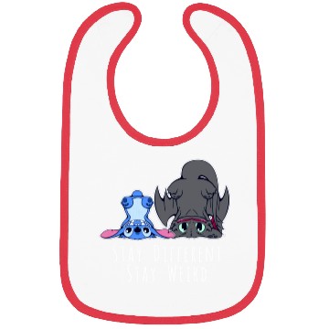 Discover Stay Different Stay Weird Toothless And Stitch Bibs
