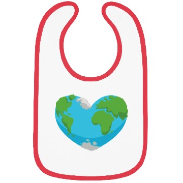 Discover Earth heart nature planet design Bibs