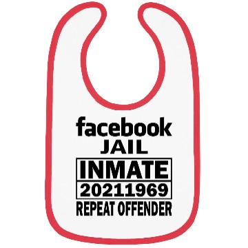 Discover Facebook Jail Black Bibs