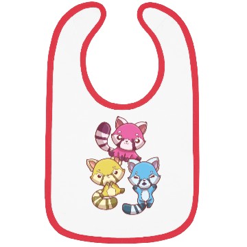 Discover Pansexual Kawaii Red Panda, Pastel Goth Anime Art Bibs
