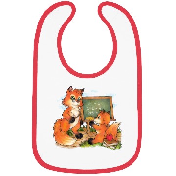 Discover Cutes Foxes as teacher and schoolkid - gift idea Bibs