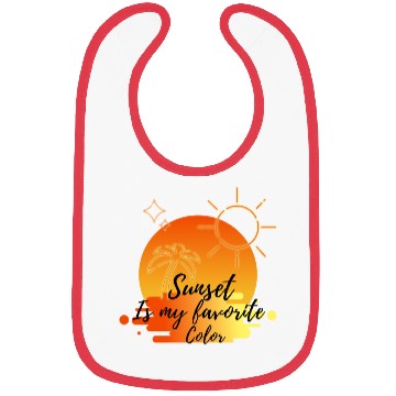Discover Sunset Is My Favorite Color Bibs