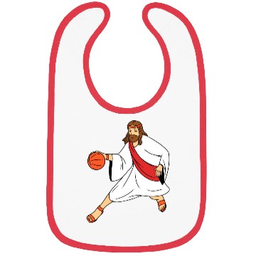 Discover Jesus Playing Basketball Bibs
