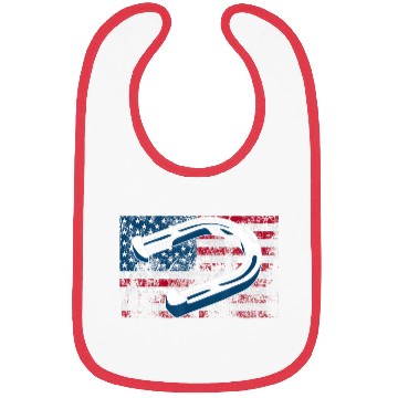 Discover Cool Horseshoe Pitching USA Flag Funny US Pitcher Bibs