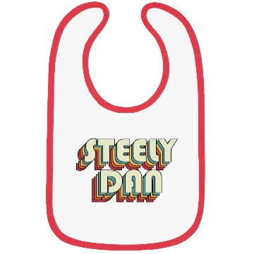 Discover Steely Dan | Unique Retro Faded-Style Typography Bibs
