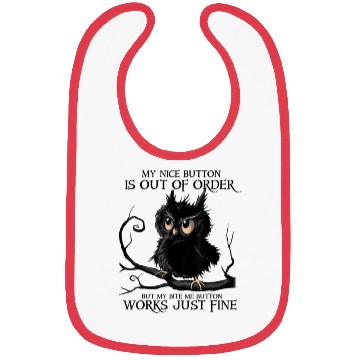 Discover Funny Owl My Nice Button Gifts For Owls Lover Bibs