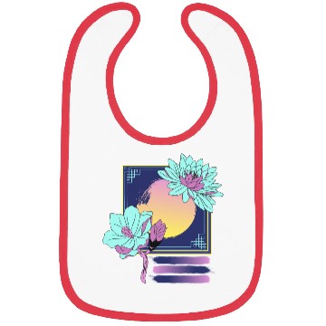 Discover Neon Floral Sunset Bibs