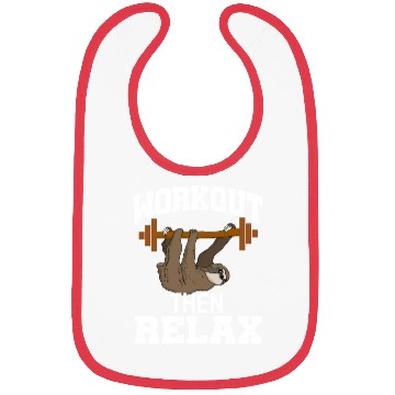 Discover Workout then Relax:Sloth Lover-workout funny Sloth Bibs
