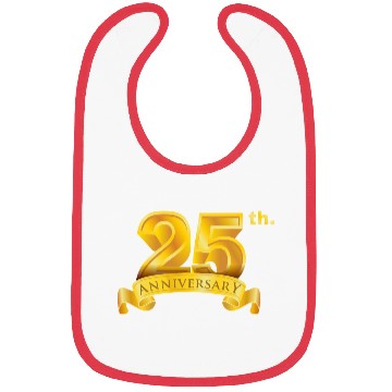 Discover 25th anniversary & birth day luxury golden number Bibs