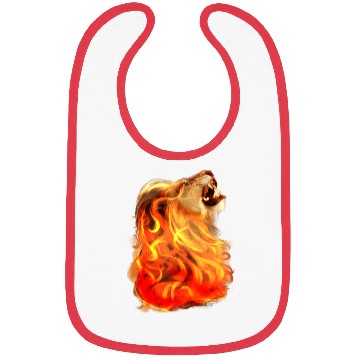 Discover Fire Lion King Of Beasts Big Cat Animal Gift Bibs