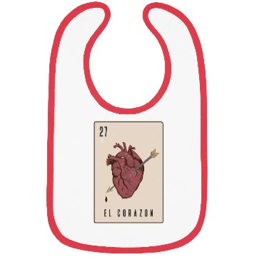 Discover El Corazon Mexican Loteria Bibs