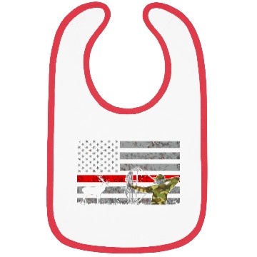 Discover Thin Red Line Bow Deer Hunting Flag Bibs