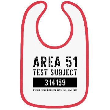 Discover Area 51 Test Subject 314159 Escapee Uniform Bibs