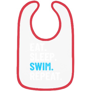 Discover SWIMMING SWIM TEAM SWIMMER eat,sleep,swim,repeat Bibs