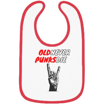 Discover Old Punks Never Die Gift For A Punk Rocker Bibs