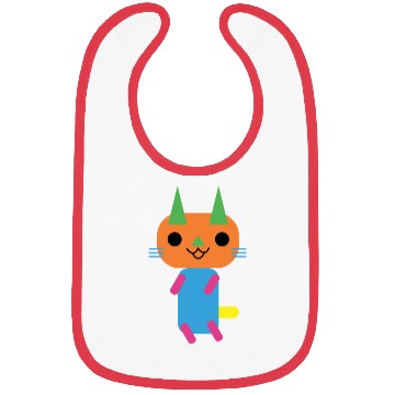 Discover Cat Rectangle And Triangle Shape Bibs