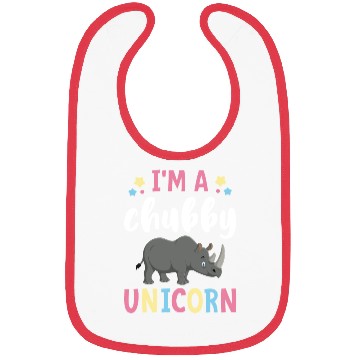Discover I'm a Chubby Unicorn Rhino Bibs