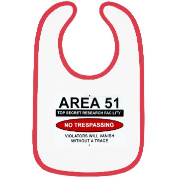 Discover area 51 no trespassing Bibs