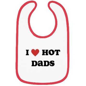 Discover I Love Hot Dads Bibs