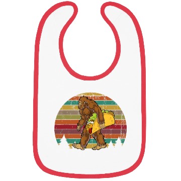 Discover Bigfoot Taco Cool Black Gift Bibs