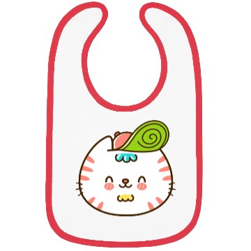 Discover Kawaii Cat Head Smiling Bibs