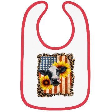 Discover Cow USA with sunflower Bibs