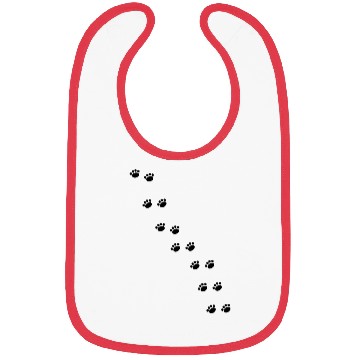 Discover Cat Paw Prints (Black) Bibs