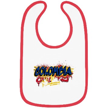 Discover Colombia Graffiti Flags Design Bibs
