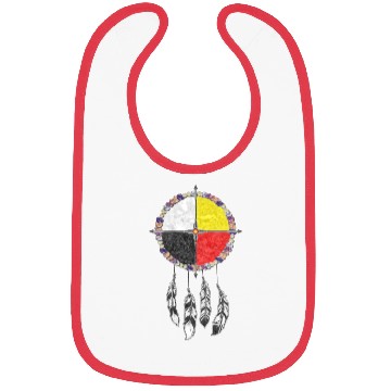 Discover Native Americans - Medicine Wheel Dreamcatcher 1 Bibs