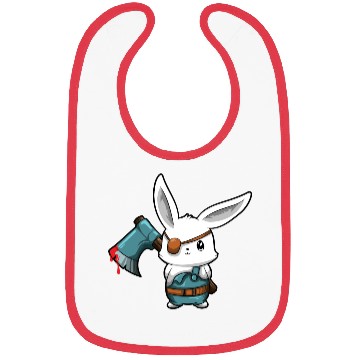 Discover Killer Bunny With Axe Halloween Horror Bibs