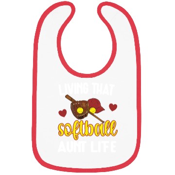 Discover Softball Aunt Softball Lover Auntie Mothers Day Bibs