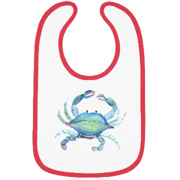 Discover Crab watercolor illustration Bibs