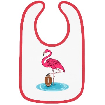 Discover Flamingo Playing American Football Bibs