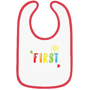 Discover Hello 1st First Grade - Back To School Funny Kids Bibs