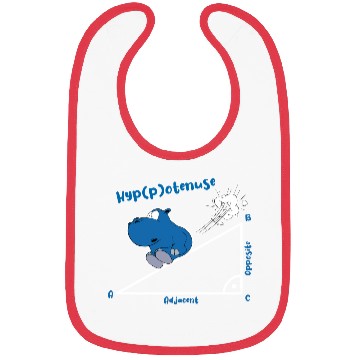 Discover Hyppotenuse highschool funny math hippo Bibs