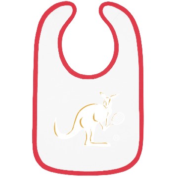 Discover Australia Kangaroo Tennis Player Funny Gift Idea Bibs