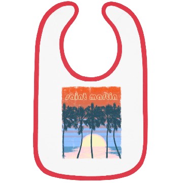 Discover Retro Saint Martin Beach Vacation Souvenir Bibs