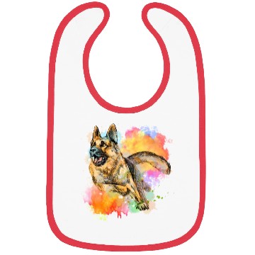 Discover German Shepherd Colorful Dog Lover Bibs