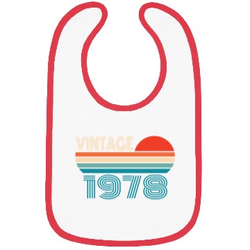 Discover 1978 Vintage born in Retro age Birthday gift idea Bibs
