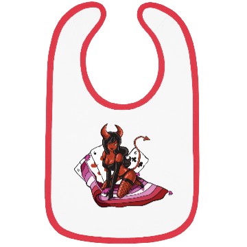 Discover Lesbian Cool Devil Women Colors Of Lesbian Flag Bibs