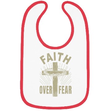 Discover Jesus Christ Cross Faith Over Fear Christian Gift Bibs