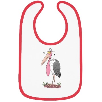 Discover Funny marabou stork cartoon Bibs