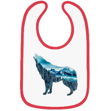 Discover The wolf and the mountain Bibs