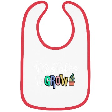 Discover Mistakes Help Us Grow For Teacher and Student Bibs