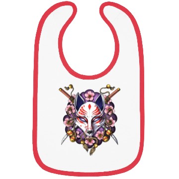 Discover Kitsune Japanese Fox Mask Bibs