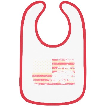 Discover Farm Tractors USA Flag Bibs